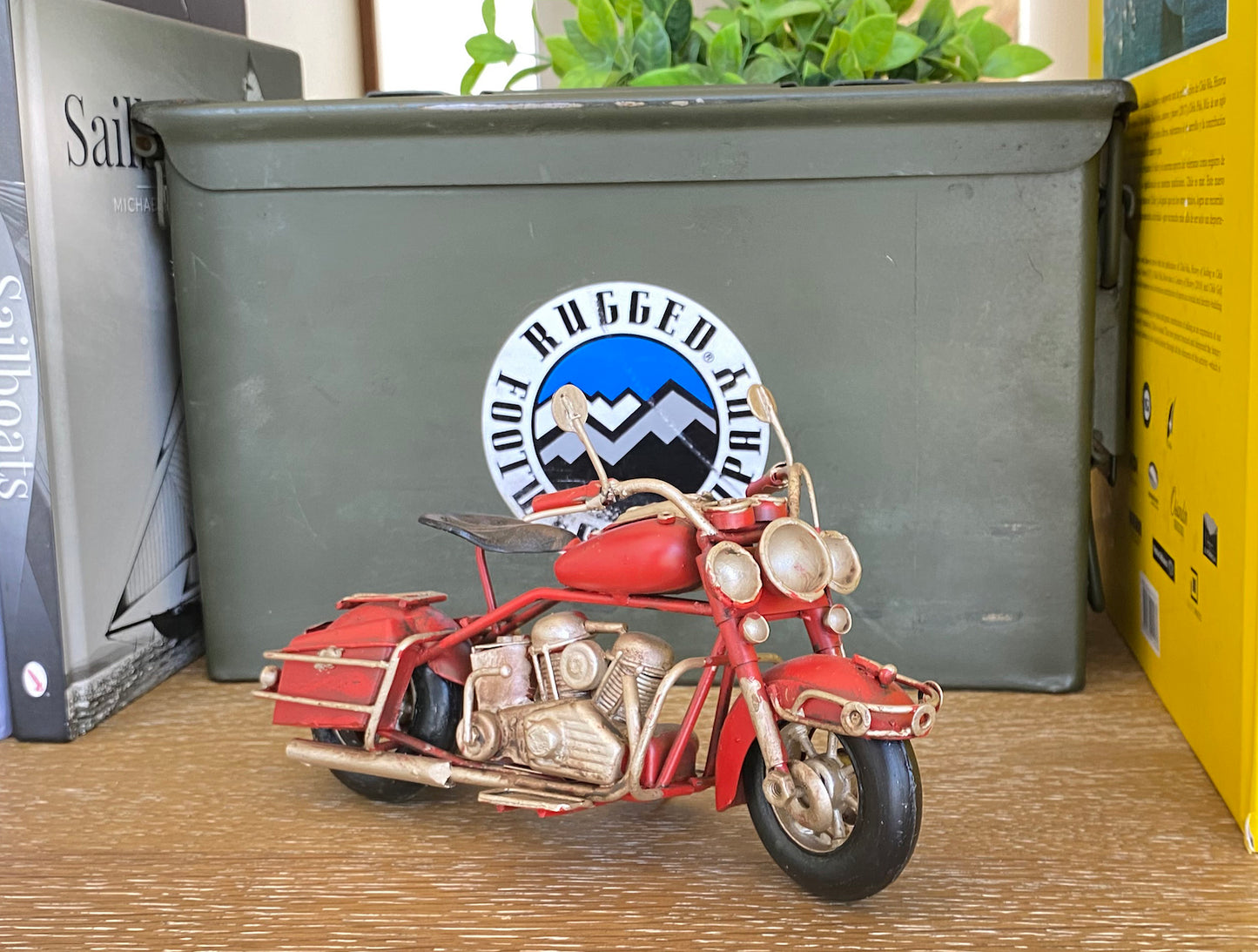 Moto A Escala Tipo Harley, Decoración Vintage En Fierro